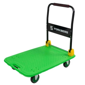 Wózek platformowy FORKBERG 400kg 90cm x 61cm H-86cm M zielony N