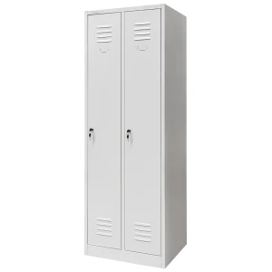 Szafka ubraniowa BHP Mega-M J-60 2 drzwiowa szara S-60 cm G-50 cm H-180 cm skręcana N