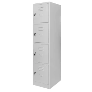 Szafka skrytkowa BHP Mega-M J-40/4 4 drzwiowa szara S-40 cm G-50 cm H-180 cm skręcana N