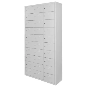 Szafka śniadaniowa BHP Mega-M J-87/30 30 skrytkowa szara S-87 cm G-30 cm H-180 cm skręcana N