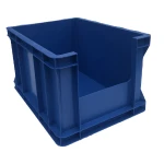 Pojemnik plastikowy z oknem inspekcyjnym 400x300x220 niebieski