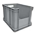 Pojemnik plastikowy z oknem inspekcyjnym 400x300x320 szary