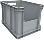 Pojemnik plastikowy z oknem inspekcyjnym 400x300x270 szary