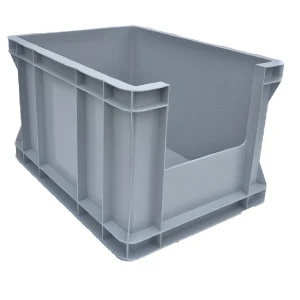 Pojemnik plastikowy z oknem inspekcyjnym 400x300x220 szary