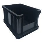 Pojemnik plastikowy z oknem inspekcyjnym 400x300x220 czarny
