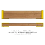 Odbojnica drewniana, rama pojedyncza 1100x225 mm