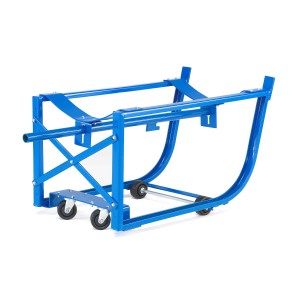 Mobilny stojak na beczki obciążenie 300 kg, niebieski
