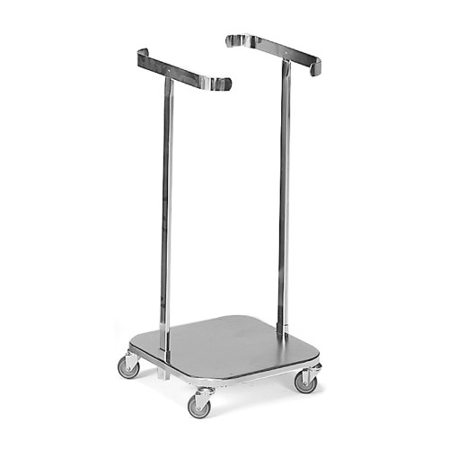 Stojak na worki na śmieci 60 L – galwanizowany, mobilny stelaż 670x340x340 mm.