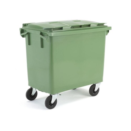 Mobilny kontener na odpady CLASSIC 660 l. 1255x775x1220mm zielony