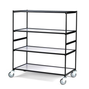 Wózek LINER z półkami, 4 półki, 1250x640x1250 mm