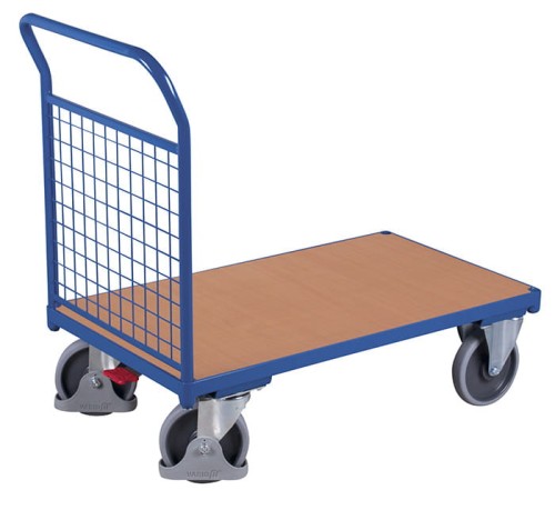 Wózek platformowy z 1 burtą z siatki nośność 500kg 112,5x60x101,5cm