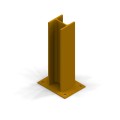 Słupek stalowy HEA do osłon 200x200x450 mm