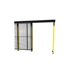 Drzwi przesuwne X-GUARD ze słupkami i siatką 2000x1400 mm