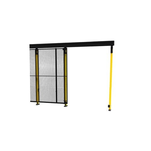 Drzwi przesuwne X-GUARD 2000x1400mm ze słupkami i siatką