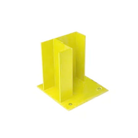Osłona narożna typ T do odbojnic drewnianych 200x250x408 mm RAL1021. Darlog