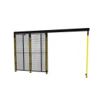 Drzwi przesuwne X-GUARD ze słupkami i siatką 2300x2200 mm