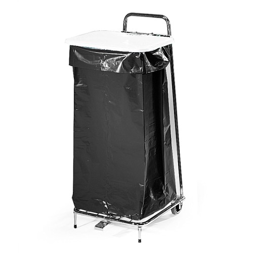 Stojak na worki na śmieci 125 l. 1050x430x450mm biała pokrywa