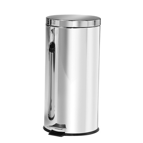 Kosz na śmieci Franklin 30 l. Ø 290x650 mm z przyciskiem nożnym stal nierdzewna Darlog