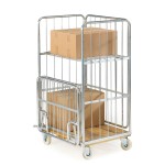 Rollkontener JORDAN obciążenie 450 kg, bez hamulców, 830x675x1390 mm