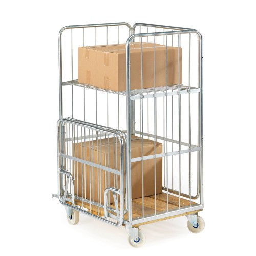 Rolkontener bez hamulca nośność 450kg wys. 1390mm