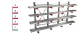 Regał wspornikowy K 3000 dla średnich obciążeń 1300x400x2500mm. Darlog