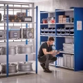 Regał półkowy Mix 1000x400x2100mm moduł podstawowy zamknięty stelaż. Darlog