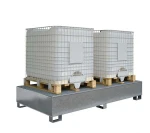 Paleta wychwytowa stalowa 1120l.  265x130x43cm 2*IBC/KTC - 8 beczek 200L ocynkowana