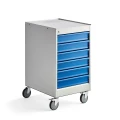 Mobilny kontenerek warsztatowy 520x665x960mm 6 szuflad ROBUST PLUS Darlog