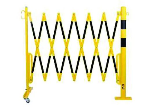 Bariera nożycowa szerokość 4000575x1000mm słupek Ø60mm żółto-czarna. Darlog