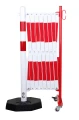 Bariera nożycowa szerokość 3600x575x1045mm czerwono-biała ruchoma podstawa. Darlog