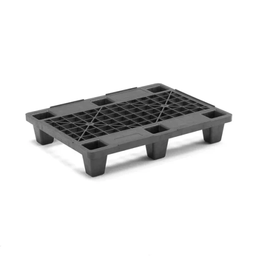 Paleta plastikowa 600x800x143mm nośność 1000kg kolor czarny.webp