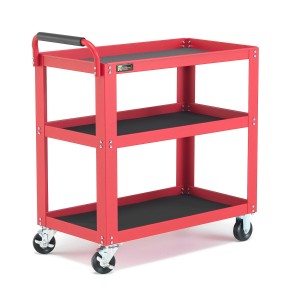 Wózek z półkami REPAIR 3 półki, 350 kg, 885x475x950 mm, czerwony