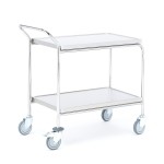 Wózek CONVOY Ze stali nierdzewnej, 2 półki, 800x520x950 mm