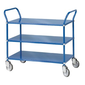Wózek SHUTTLE 3 półki, 250 kg, 950x550x940 mm, niebieski